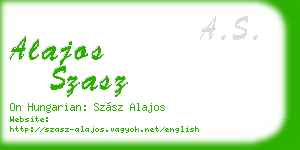 alajos szasz business card